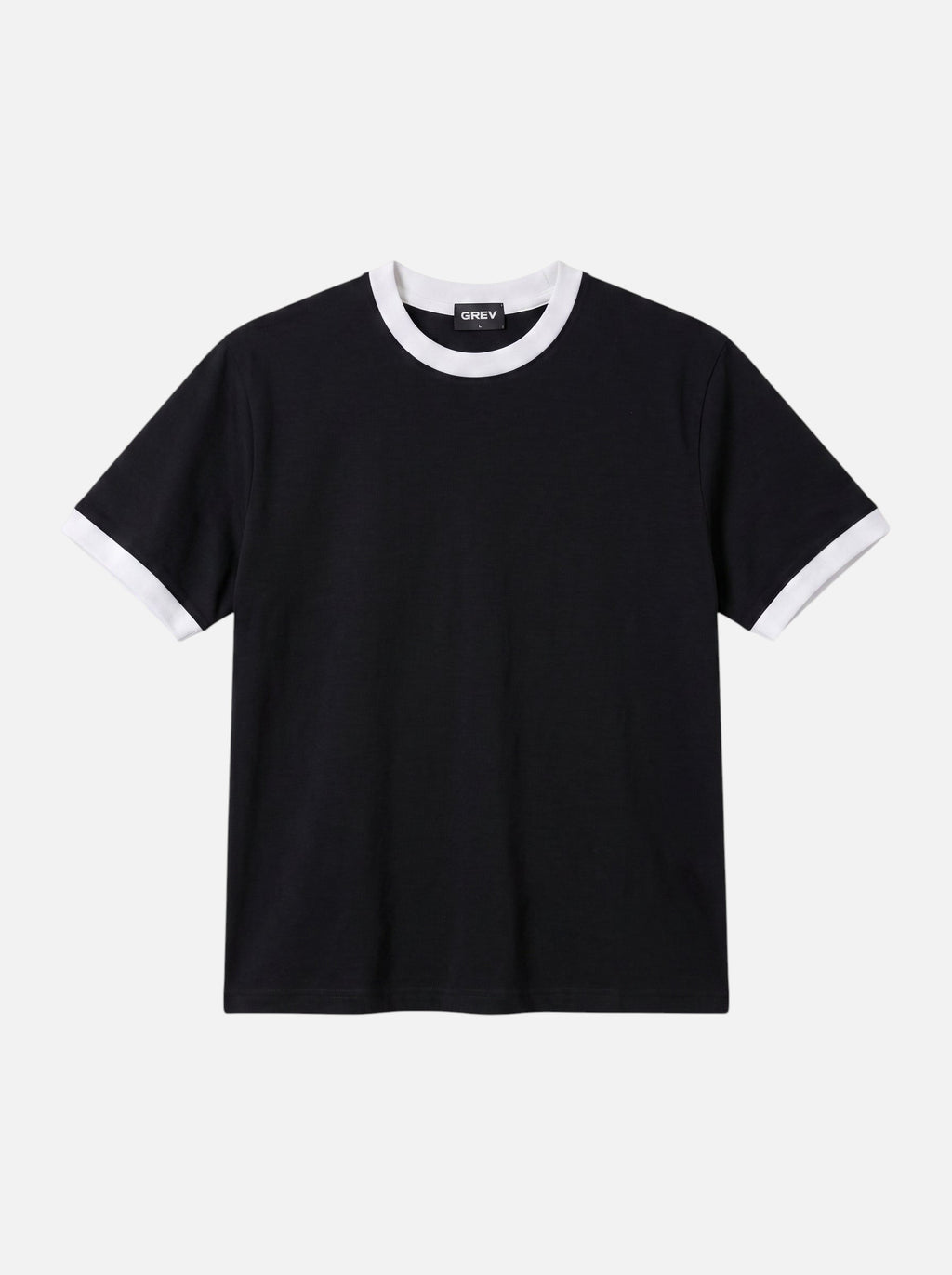 Ringer Tee — Black X White