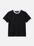 Ringer Tee — Black X White