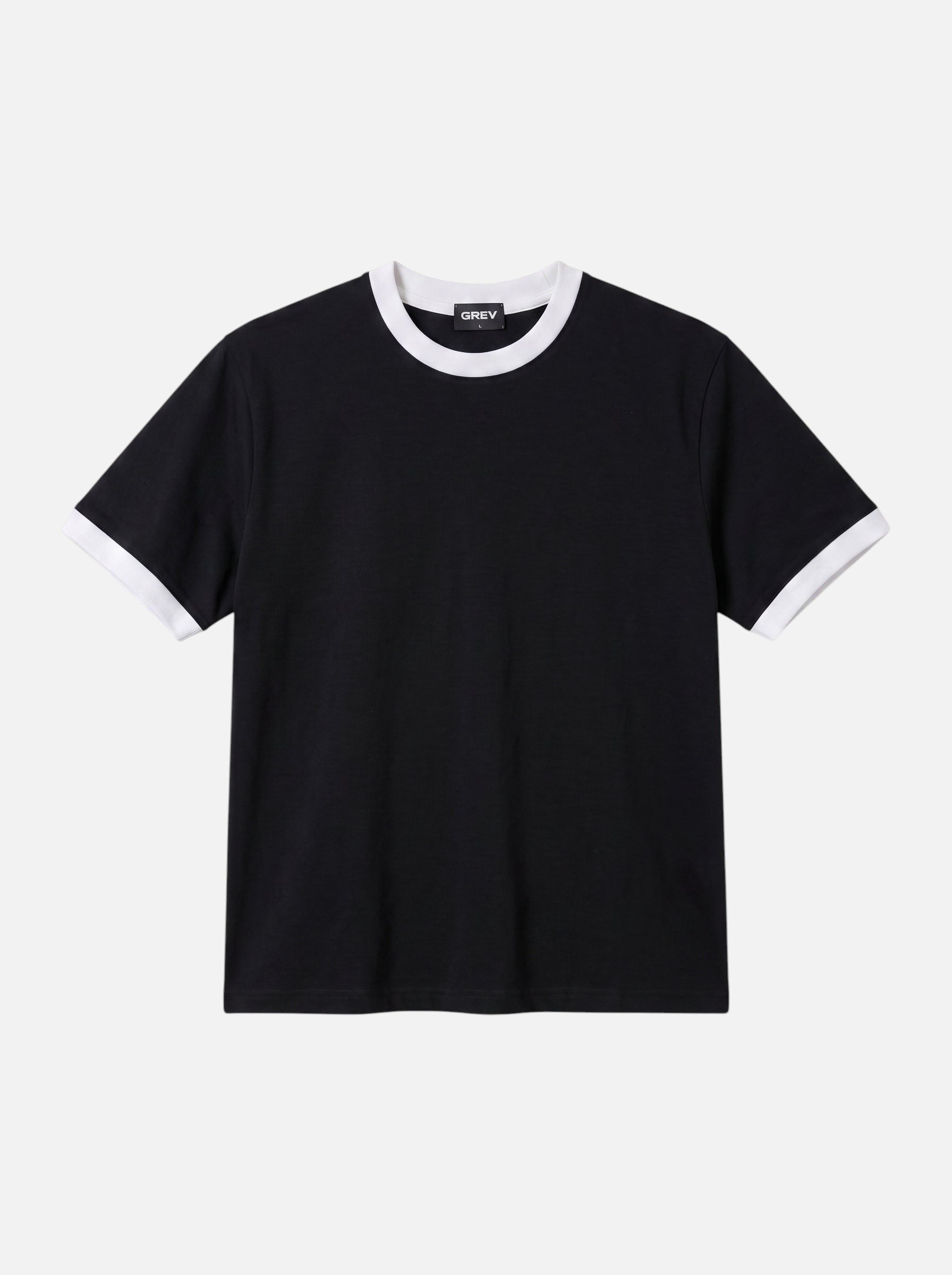 Ringer Tee — Black X White