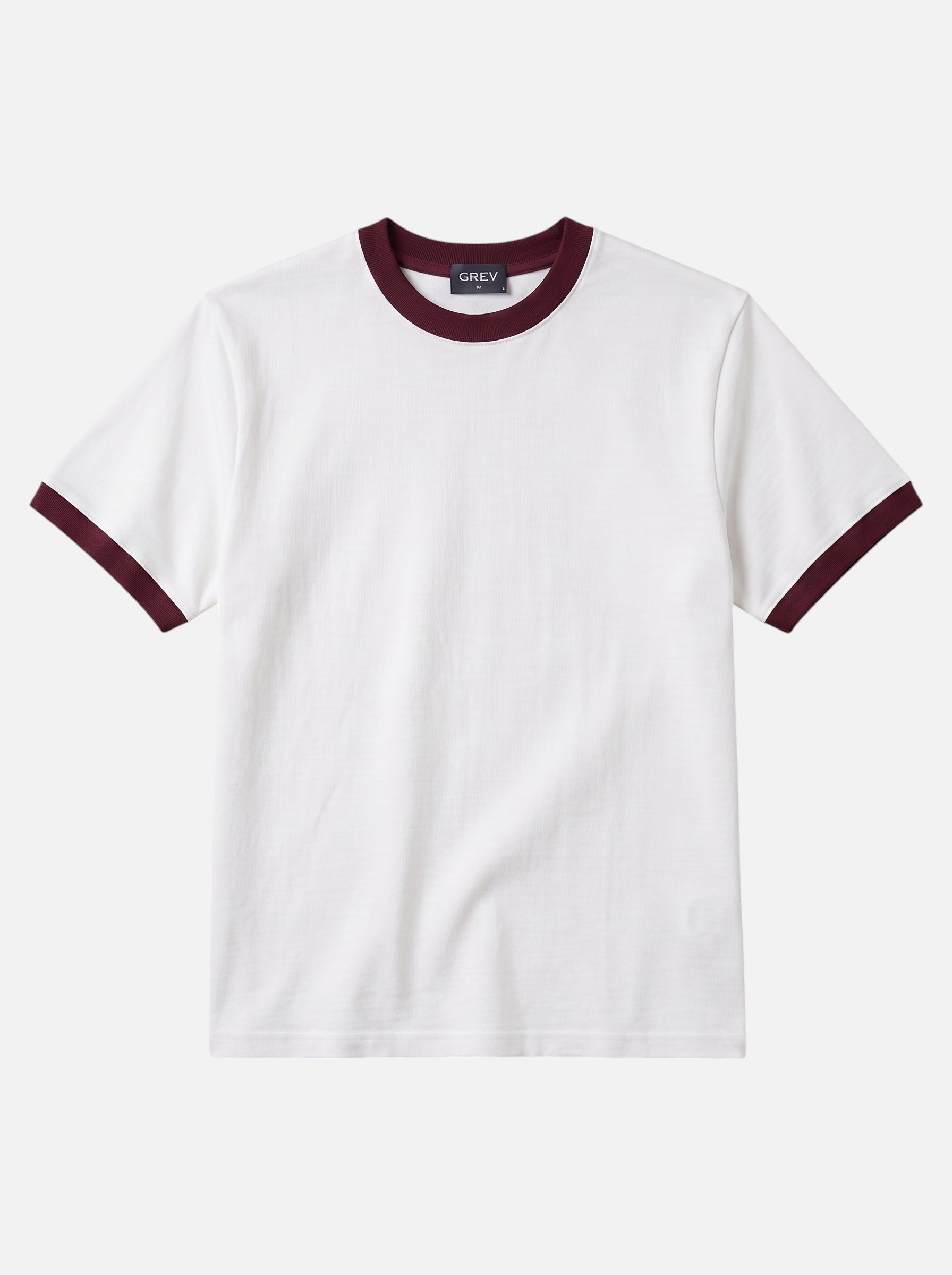 Ringer Tee — Off-White X Burgundy