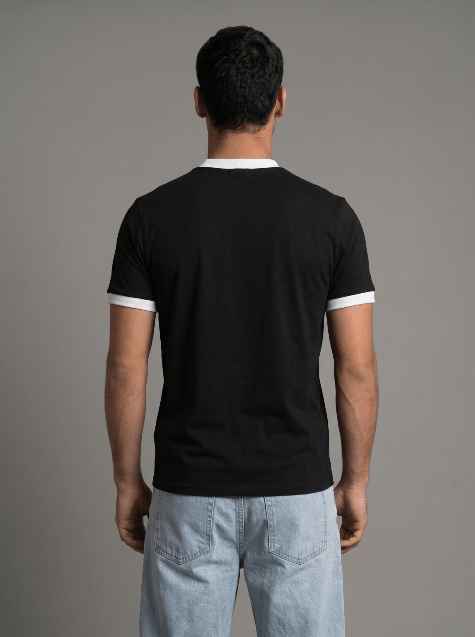 Ringer Tee — Black X White - GREV