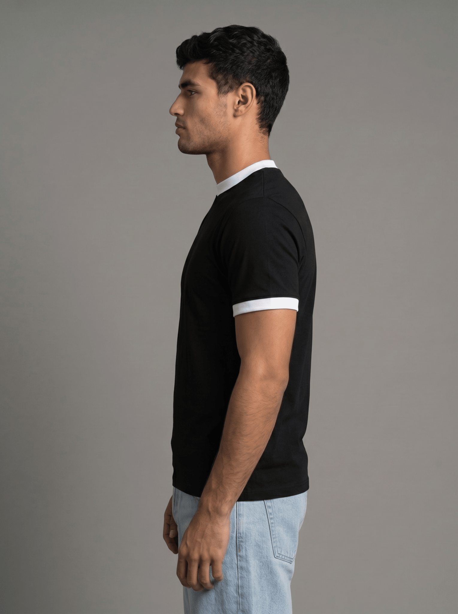 Ringer Tee — Black X White - GREV