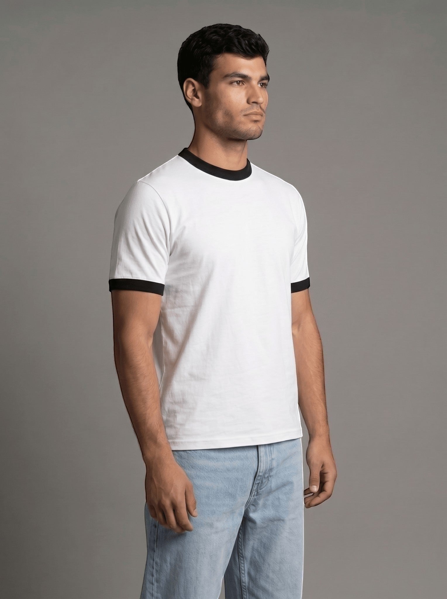 Ringer Tee — Off-White X Black - GREV