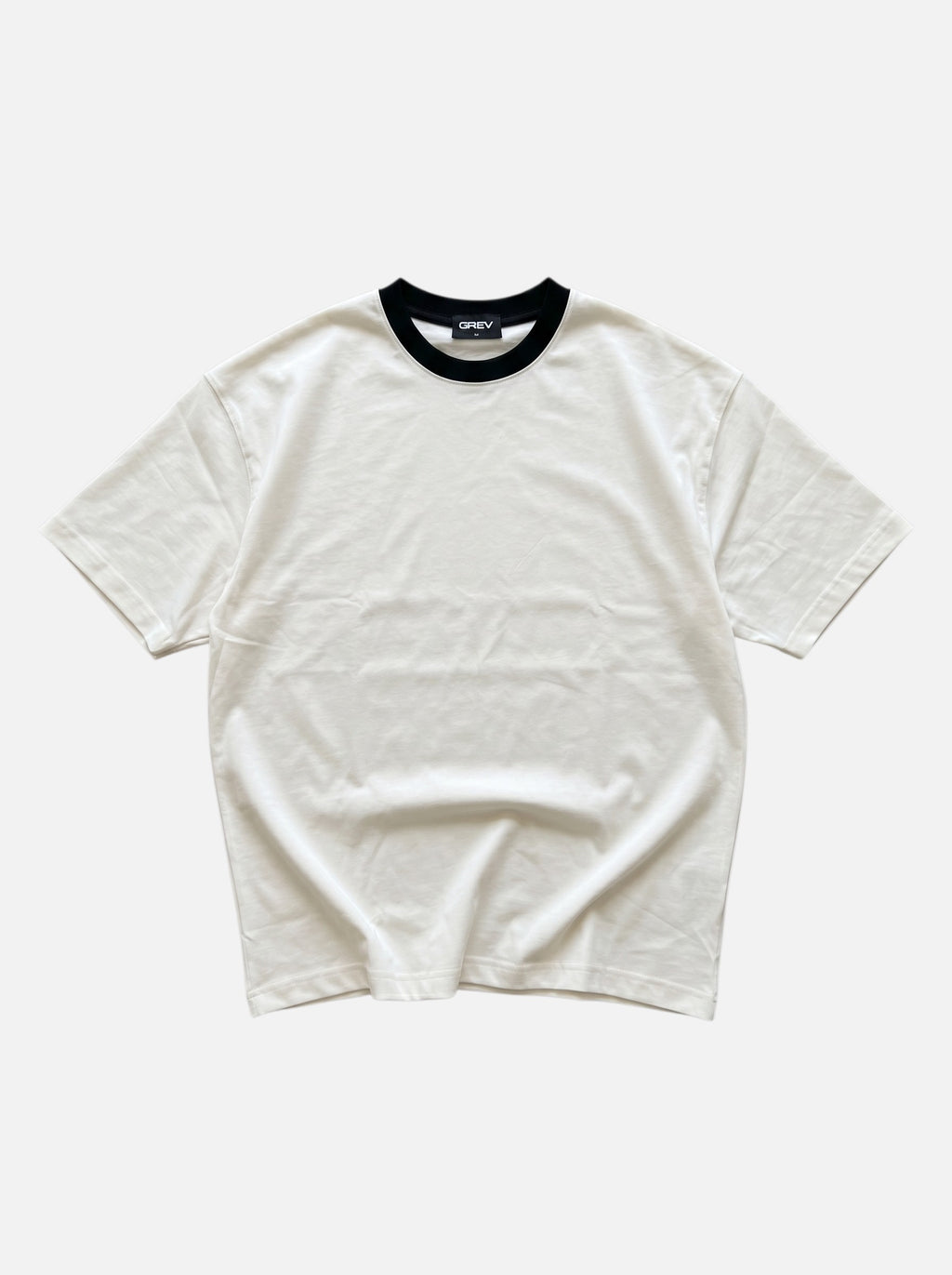 Contrast Collar Boxy Tee — Off-White X Black