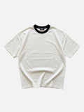 Contrast Collar Boxy Tee — Off-White X Black