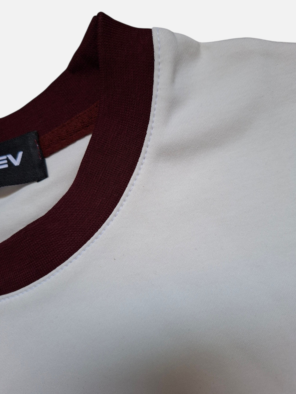 Ringer Tee — Off-White X Burgundy